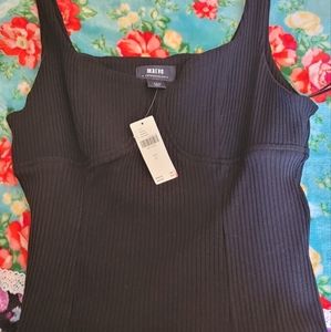 Nwt black tank top large anthropologie